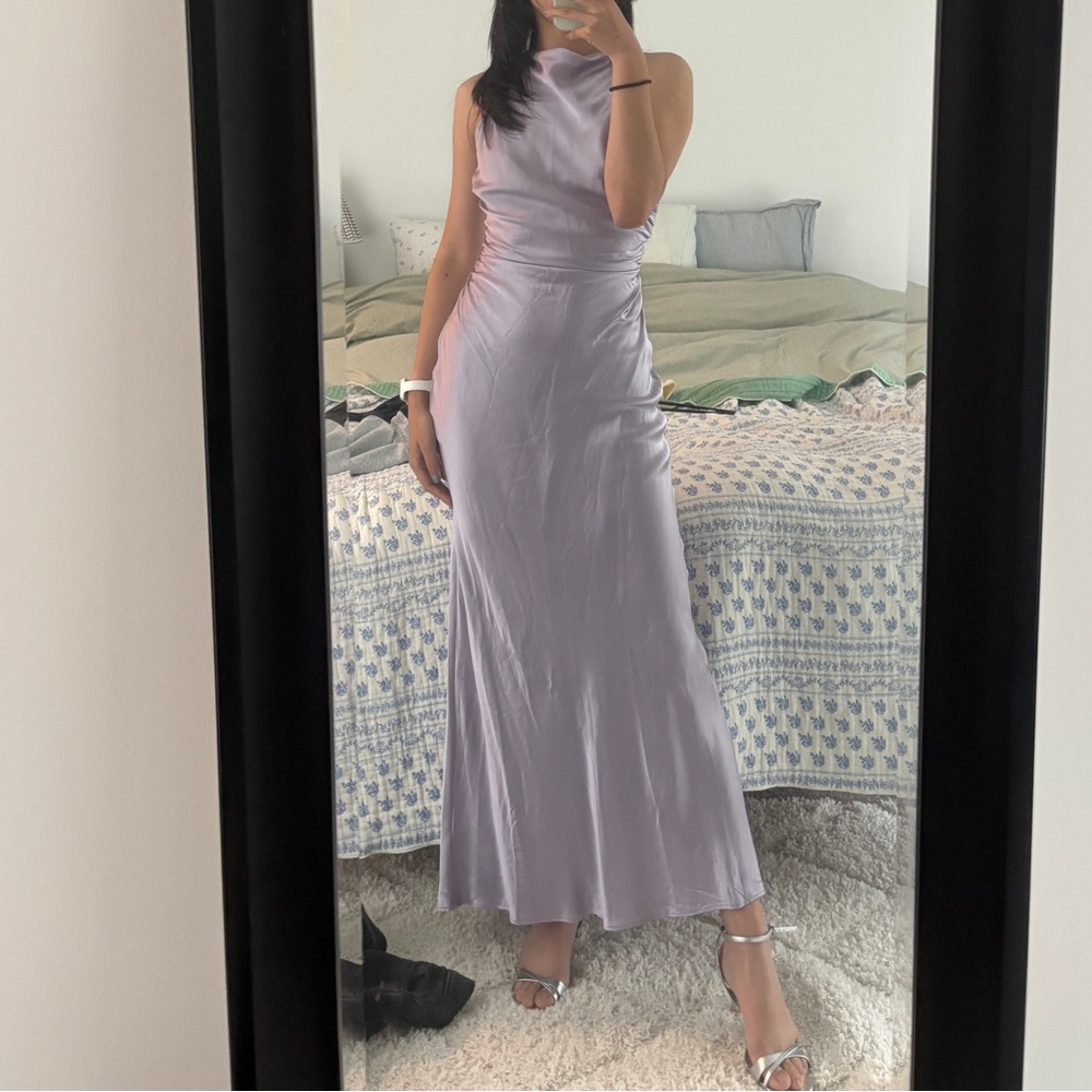 Reformation Silver Strappy Heels